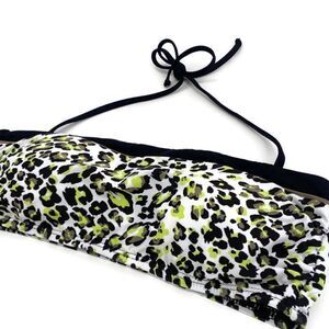 Soluna Swim Into The Wild Leopard Bikini Top  NWOT